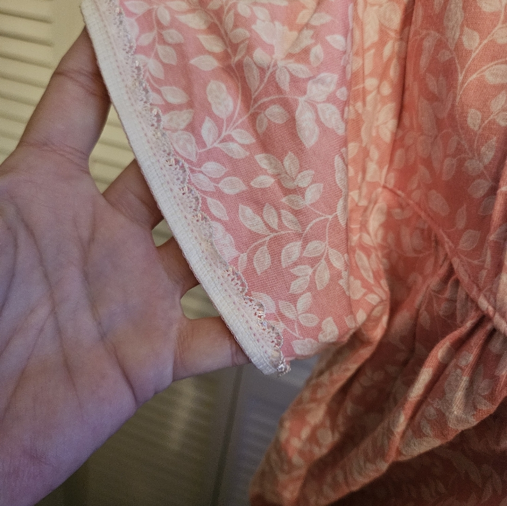 Pink Floral 100% Cotton Woman's Nightgown. - Picture 5 of 11